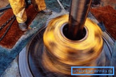 A vésőt a mechanikus rotációs módszerrel le kell hűteni vízzel.