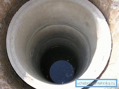 Betongyűrűk vízelvezető tengelye.