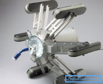A géppuskák segítségével a robot mozoghat a csatorna belsejében A géppuskák segítségével a robot mozoghat a csatorna belsejében