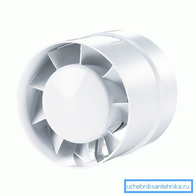 A csatorna ventilátor 100 VKO Turbo-t kap. Teljesítményfelvétel - 16 watt.