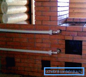 Brick oven with water circuit Brick oven with water circuit