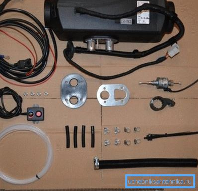 AirTronic légfűtő csomag szállítási csomagja