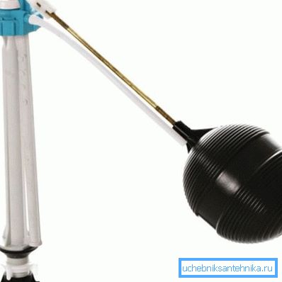 Az úszószelep mechanizmusa fémkarokkal Az úszószelep mechanizmusa fémkarokkal