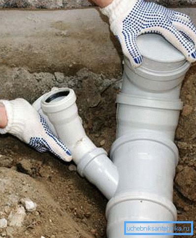 A műanyag csövek foto - beszereléséhez egy foglalattal