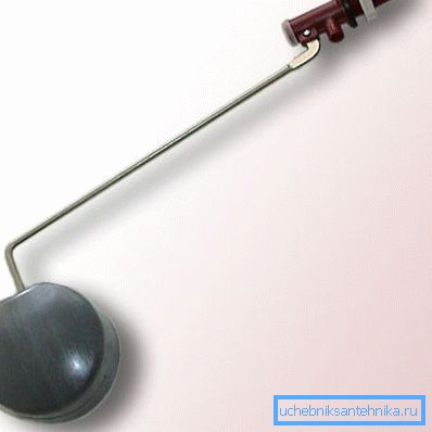 A fényképen - a leeresztő szelep lebegése egy szalaggal A fényképen - a leeresztő szelep lebegése egy szalaggal