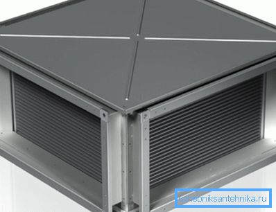 A képen a klímakészülékben alkalmazott hőcserélő védőburkolatában A képen a klímakészülékben alkalmazott hőcserélő védőburkolatában