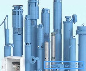 A merülő centrifugális egységek különböző mélységekhez és átmérőkhöz alkalmasak