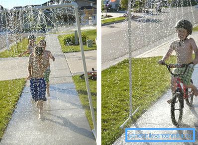 Kívánságra létrehozhat egy teljes, műanyag csövekből álló zuhanykeretet, amelyek kis lyukakat készítenek