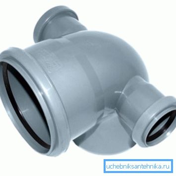 Példa egy adapterre 50 mm-es csővezetékkel.