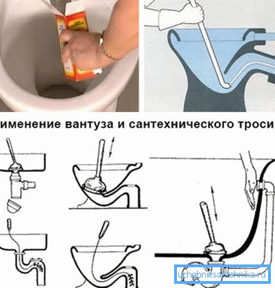 Tisztítsa meg a WC-t saját kezével szódával, dugattyúval és kábellel