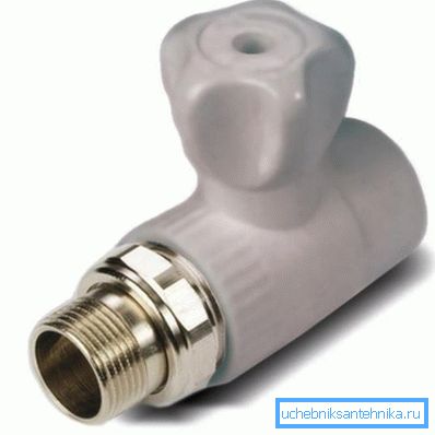 Egyenes műanyag golyóscsap 20 mm Egyenes műanyag golyóscsap 20 mm