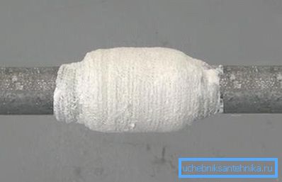 Javítás cementkötésbe merített kötéssel