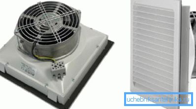 Rács szűrővel és ventilátorral Rács szűrővel és ventilátorral
