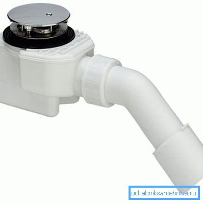 Szifon a 60 mm-es zuhanytálcához, mint egy létracsatorna Szifon a 60 mm-es zuhanytálcához, mint egy létracsatorna