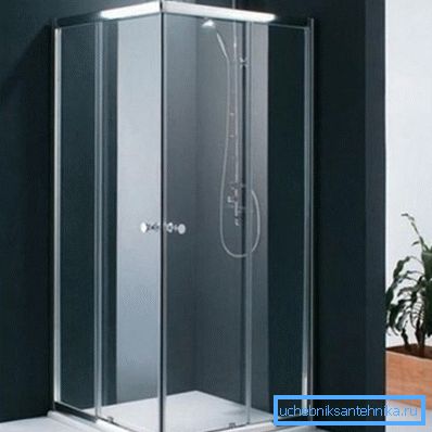 Üveg zuhanykabin 90x90 tálca nélkül