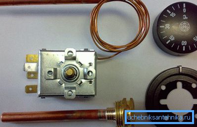 Elektromos kazán termosztátja Elektromos kazán termosztátja