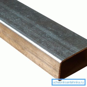 Csőszakasz 60x40 mm
