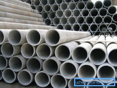Azbesztcement-csövek.