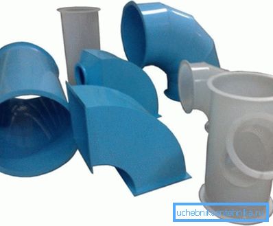 PVC csövek különböző alakú és méretű szellőztetéshez
