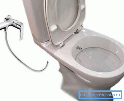 WC beépített fúvókával.