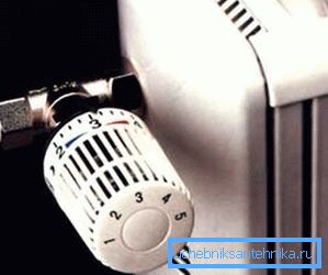 Radiátorral szerelt csaptelep a fűtés szabályozásához