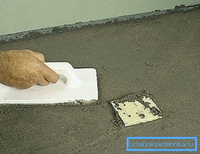 Az esztrich beállítása